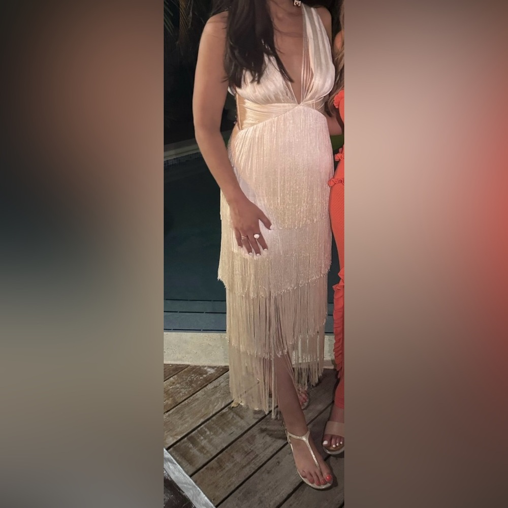 Elegant Cream Midi Dress